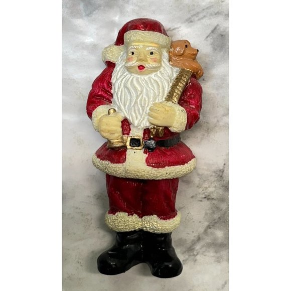 Santa Claus Vintage Refrigerator Magnet Christmas Bell Ringer with Puppy - Picture 6 of 6